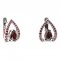BG earring drop stone  495-90 - Metal: Silver 925 - rhodium, Stone: Garnet
