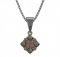 BG Pendant - 317 - Metal: Silver 925 - rhodium, Stone: Garnet