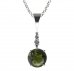BG pendant circular 475-B - Metal: Silver 925 - rhodium, Stone: Garnet