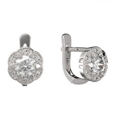 BG zlaté náušnice  994 Bílé zlato - 585 Diamant