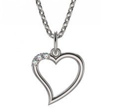 BeKid dětský přívěšek srdíčko 1165o Bílé zlato - 585 Bílý kubický zirkon