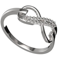 BG zlatý prsten 1490 Bílé zlato - 585 Diamant