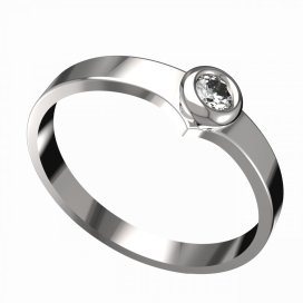 BG zlatý zásnubní prsten 946/550 Bílé zlato - 585 Diamant