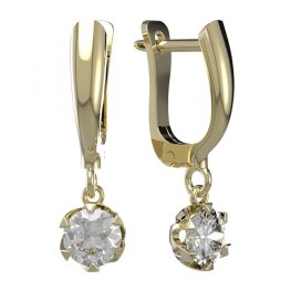 BG zlaté náušnice 872 Žluté zlato - 585 Diamant