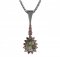 BG pendant drop stone  505-B - Metal: Silver 925 - rhodium, Stone: Garnet