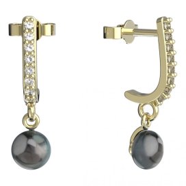 BeKid dětské náušnice 1291 s perlou Žluté zlato - 585