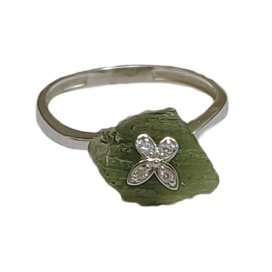 BG prsten přírodní kámen-Vltavín 017