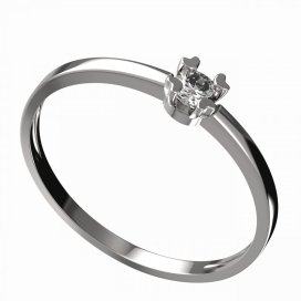 BG zlatý prstýnek s diamanty 883 C Bílé zlato - 585 Diamant lab-grown