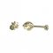 BG garnet earrings - 1292 - Switching on: Puzeta, Metal: Yellow gold 585, Stone: Moldavite