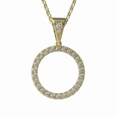 BG zlatý přívěšek kruh  1155/26 Žluté zlato - 585 Diamant