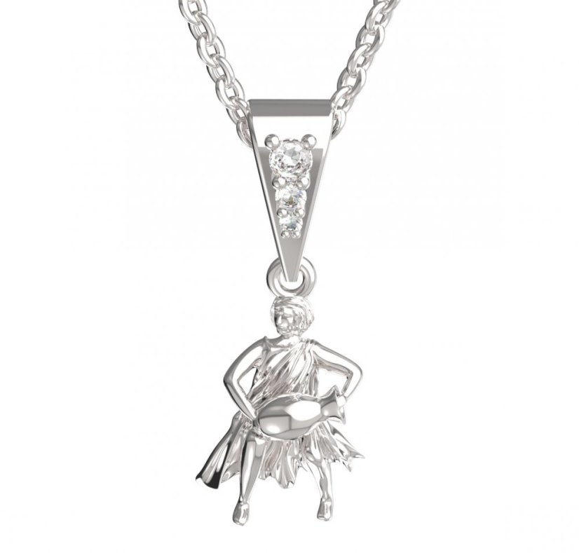 BG zlatý přívěšek Vodnář 040 Žluté zlato - 585 Diamant
