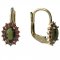 BG earrings with natural garnet or moldavian 1482