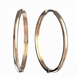 BG zlaté náušnice 1300+  kruhy Růžové zlato 585 (30-90dní)