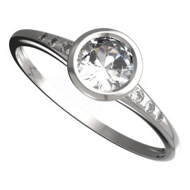 BG zlatý prstýnek 557 K Bílé zlato - 585 Diamant