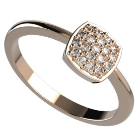 BG zlatý diamantový prstýnek 1581 Růžové zlato 585 (30-90dní) Diamant lab-grown