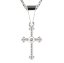 BG zlatý přívěšek křížek 1110 Bílé zlato - 585 Diamant