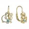 BeKid, Gold kids earrings -1204 - Switching on: Puzeta, Metal: Yellow gold 585, Stone: White cubic zircon