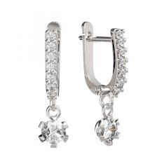 BG zlaté náušnice 556 Bílé zlato - 585 Diamant