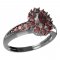 BG prsten oválný kámen 498-J - Kov: Stříbro 925 - rhodium, Kámen: Granát