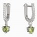 BeKid, Gold kids earrings -782 - Switching on: English, Metal: White gold 585, Stone: Green cubic zircon
