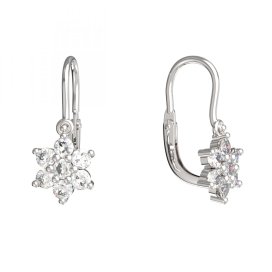 BeKid dětské náušnice hvězdička 853 Bílé zlato - 585 Diamant