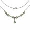 BG necklace with moldavite and garnet 254 - Metal: Silver 925 - rhodium, Stone: Moldavit and garnet
