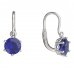 BeKid, Gold kids earrings -1295 - Switching on: Brizura 0-3 roky, Metal: White gold 585, Stone: Dark blue cubic zircon