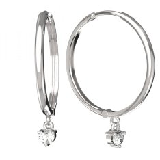 BG zlaté náušnice 781 Bílé zlato - 585 Diamant