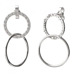 BG zlaté náušnice 116303 Bílé zlato - 585 Diamant