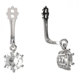 BeKid zlatý kompoment dětské náušnice 5MM - I5 Bílé zlato - 585 Diamant