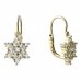 BeKid, Gold kids earrings -090 - Switching on: Circles 15 mm, Metal: Yellow gold 585, Stone: Green cubic zircon