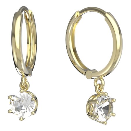BeKid dětské náušnice 1295 Žluté zlato - 585 Diamant