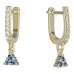 BeKid, Gold kids earrings -773 - Switching on: English, Metal: Yellow gold 585, Stone: Light blue cubic zircon