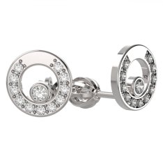 BG zlaté náušnice 1579 Bílé zlato - 585 Diamant