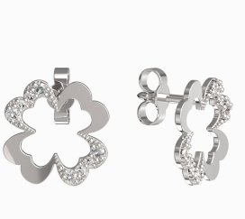 BeKid dívčí náušnice čtyřlístek 1170 Bílé zlato - 585 Diamant