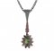 BG pendant drop stone  509-B - Metal: Silver 925 - rhodium, Stone: Garnet