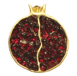 BG přívěs osázený kameny:granát  097 Žluté zlato - 585 Granát