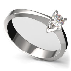 BG zlatý prstýnek 784 Bílé zlato - 585 Diamant