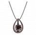 BG pendant circular 474-90 - Metal: Silver 925 - rhodium, Stone: Garnet
