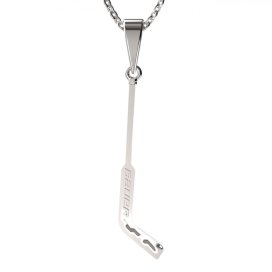 BG zlatý přívěšek Hokejka brankářská 1384 Bílé zlato - 585