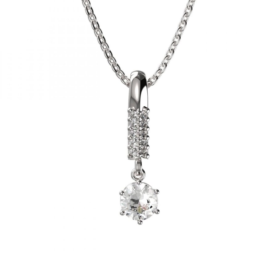 BG zlatý přívěšek 1294 Bílé zlato - 585 Diamant