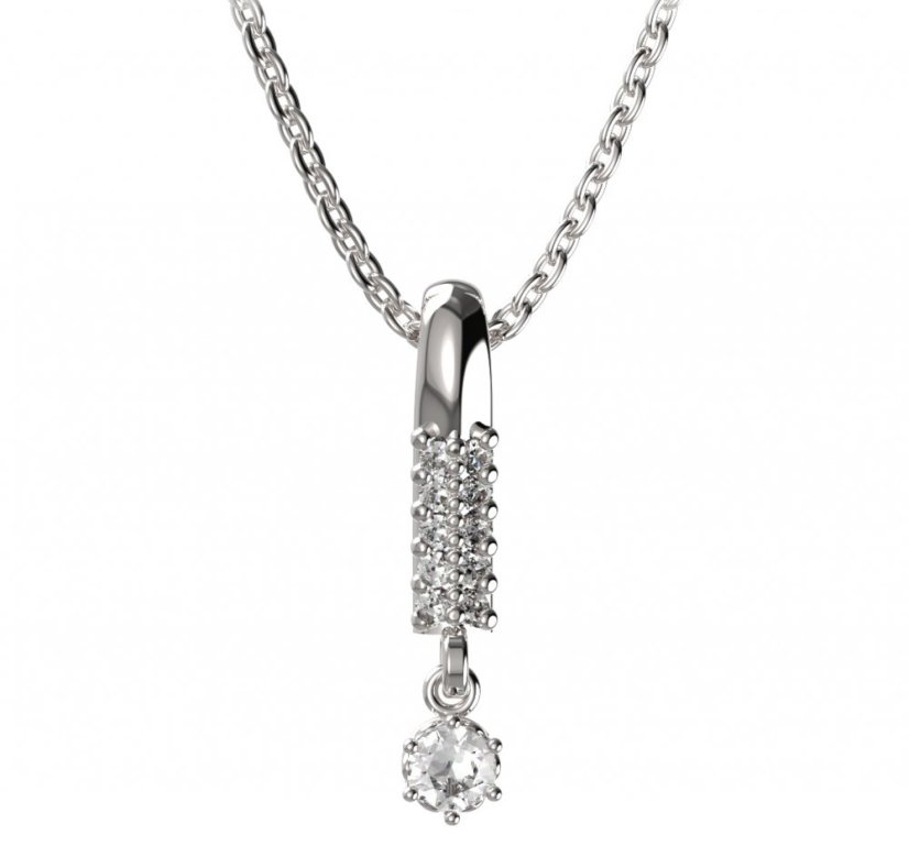 BG zlatý přívěšek 1292 Bílé zlato - 585 Diamant