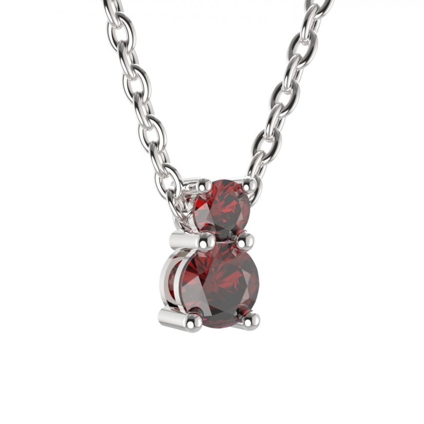 BG přívěs vsazeny granát nebo vltavín  746 Stříbro 925 - rhodium Granát