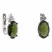 BG earring oval 480-87 - Metal: Silver 925 - rhodium, Stone: Garnet