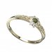 BG vltavínový prsten 886D - Kov: Bílé zlato 585, Kámen: Vltavín a  kubický zirkon