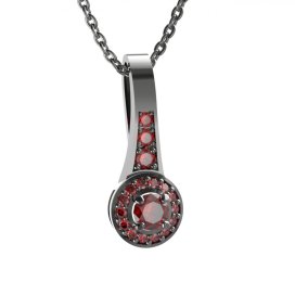 BG přívěs kruhového tvaru 651 Stříbro 925 - ruthenium (30-90dní) Granát