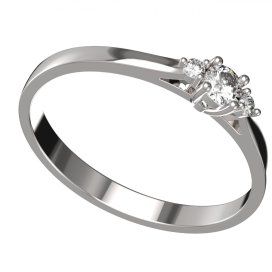 BG zlatýprstýnek 1439 /zásnubní/ Bílé zlato - 585 Bílý kubický zirkon