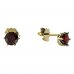 BG garnet earrings - 1294 - Switching on: Puzeta, Metal: Yellow gold 585, Stone: Garnet