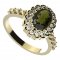 BG prsten 435-Z oválného tvaru - Kov: Stříbro 925 - rhodium, Kámen: Granát