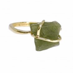 BG prsten přírodní kámen-Vltavín 001